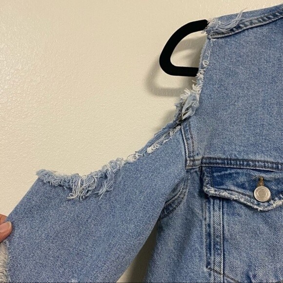 Zara Trafaluc Denimwear Distressed Jacket size Small - Picture 8 of 15